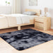 Hoogpolig vloerkleed NAVARRA 120x120 cm polyester donkergrijs