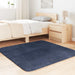 Hoogpolig vloerkleed NAVARRA 120x120 cm polyester marineblauw