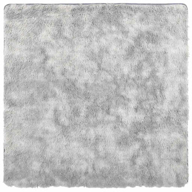 Hoogpolig vloerkleed NAVARRA 120x120 cm polyester zilvergrijs