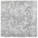 Hoogpolig vloerkleed NAVARRA 120x120 cm polyester zilvergrijs