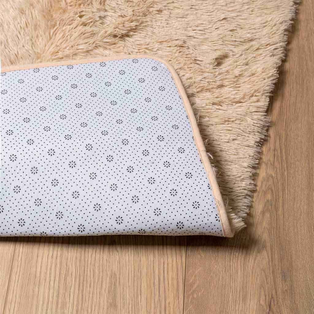 Hoogpolig vloerkleed NAVARRA 160x160 cm polyester beige