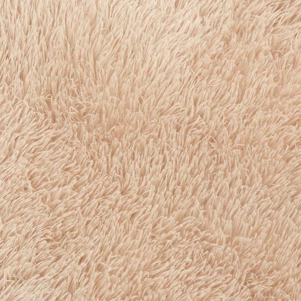 Hoogpolig vloerkleed NAVARRA 160x160 cm polyester beige