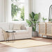 Hoogpolig vloerkleed NAVARRA 160x160 cm polyester crèmekleurig