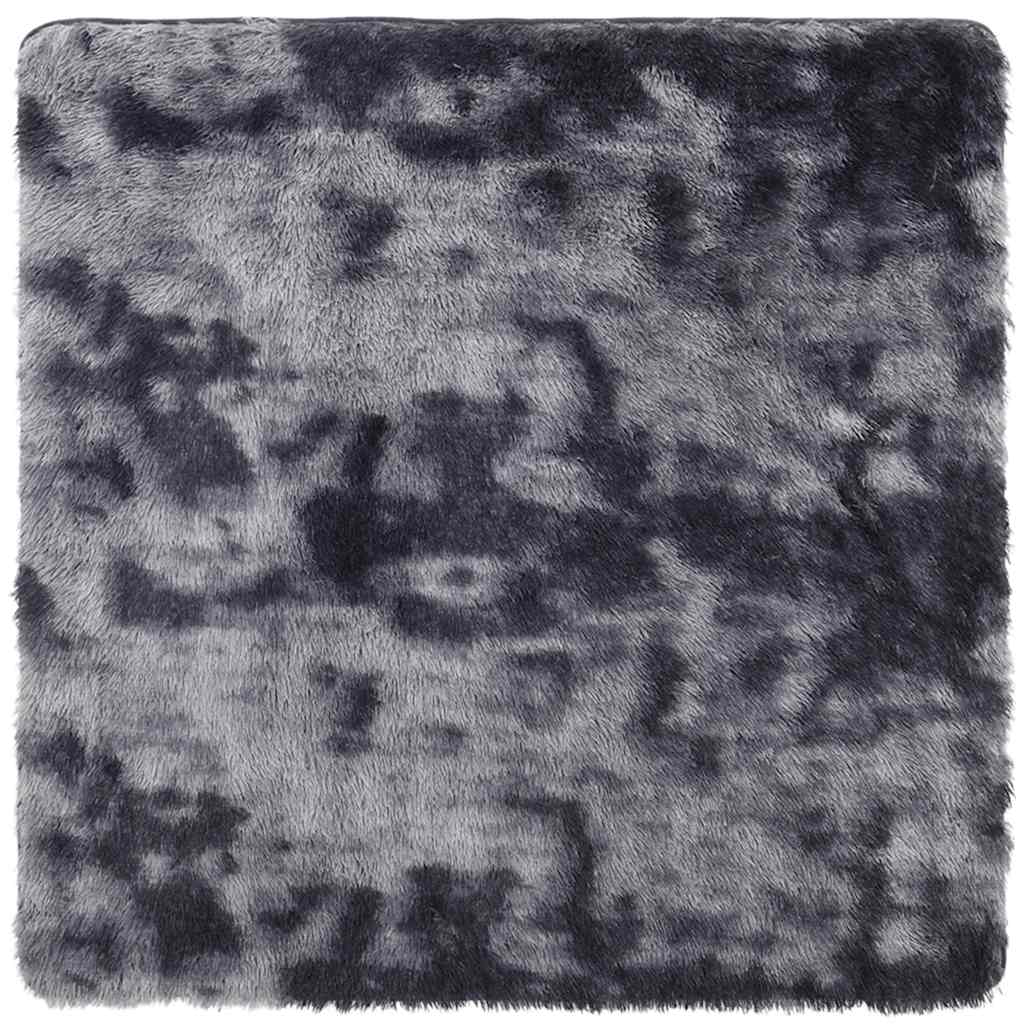 Hoogpolig vloerkleed NAVARRA 160x160 cm polyester donkergrijs