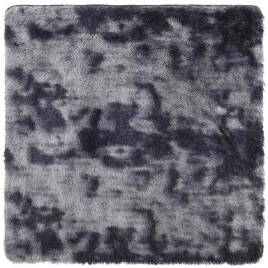 Hoogpolig vloerkleed NAVARRA 160x160 cm polyester donkergrijs