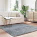 Hoogpolig vloerkleed NAVARRA 160x160 cm polyester lichtgrijs
