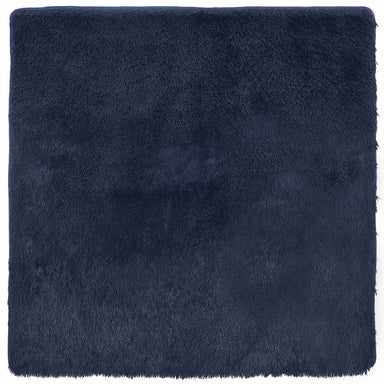 Hoogpolig vloerkleed NAVARRA 160x160 cm polyester marineblauw