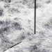 Hoogpolig vloerkleed NAVARRA 160x160 cm polyester zilvergrijs