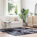 Hoogpolig vloerkleed NAVARRA 200x200 cm polyester donkergrijs