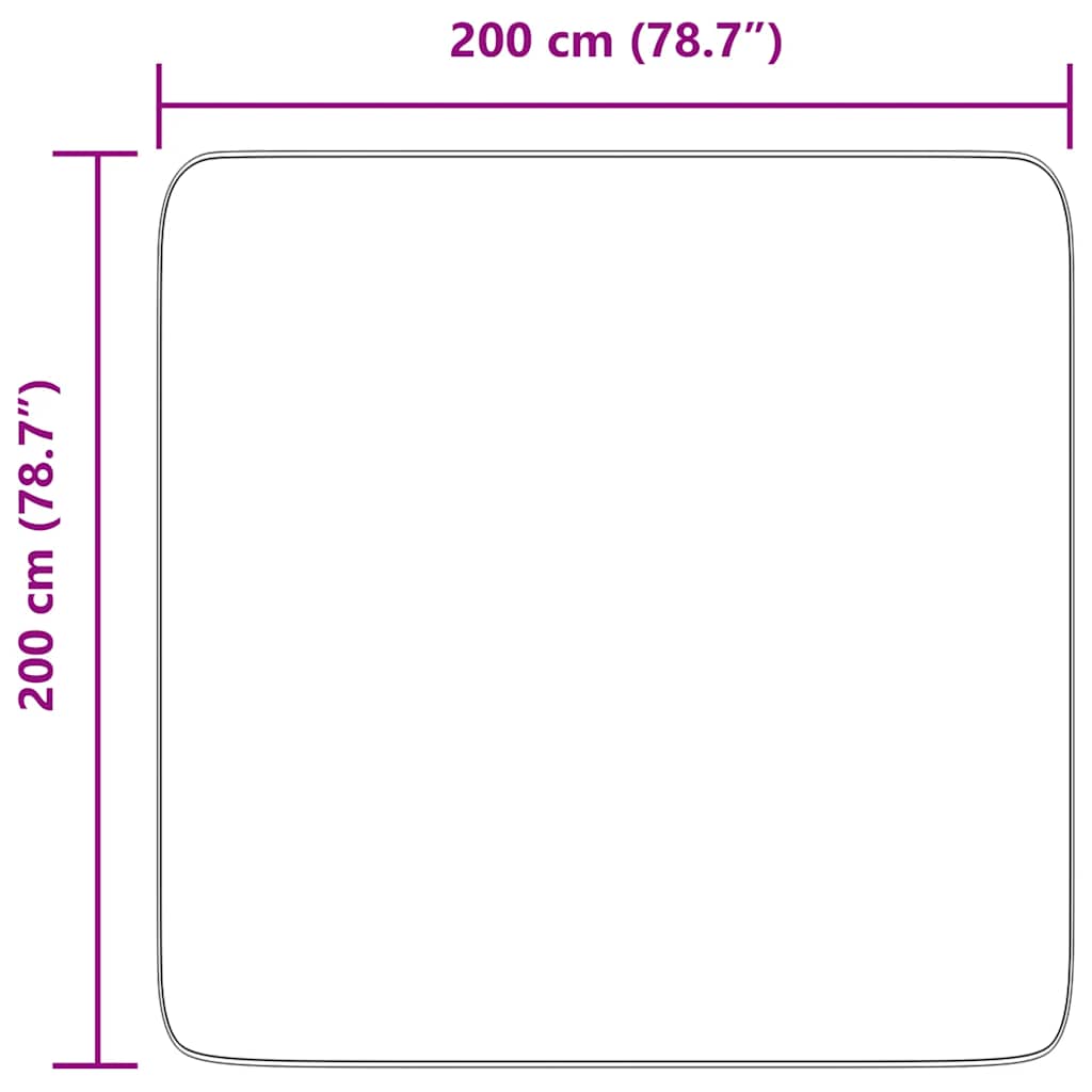 Hoogpolig vloerkleed NAVARRA 200x200 cm polyester stoffig roze
