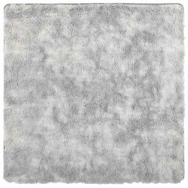 Hoogpolig vloerkleed NAVARRA 200x200 cm polyester zilvergrijs
