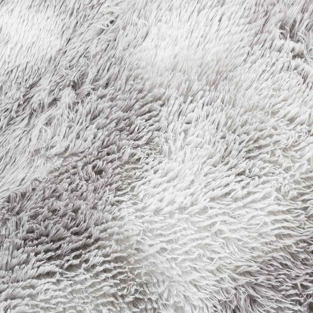 Hoogpolig vloerkleed NAVARRA 200x200 cm polyester zilvergrijs