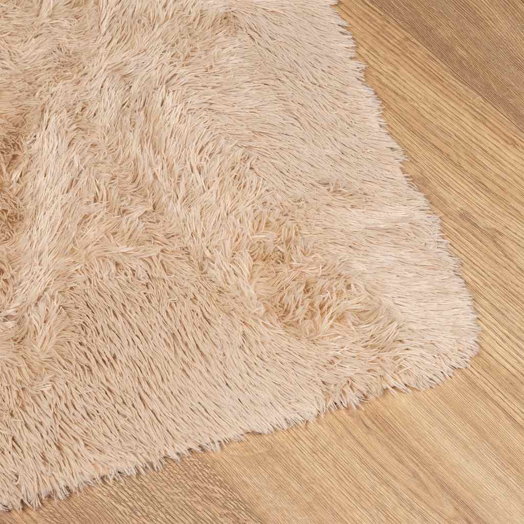 Hoogpolig vloerkleed NAVARRA 240x240 cm polyester beige