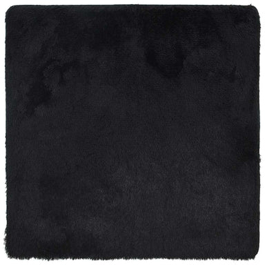 Hoogpolig vloerkleed NAVARRA 240x240 cm polyester zwart
