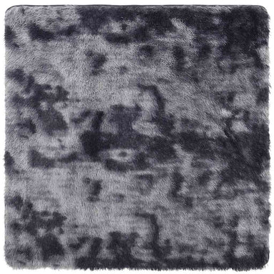 Hoogpolig vloerkleed NAVARRA 240x240 cm polyester donkergrijs