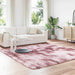 Hoogpolig vloerkleed NAVARRA 240x240 cm polyester stoffig roze