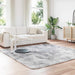 Hoogpolig vloerkleed NAVARRA 240x240 cm polyester lichtgrijs