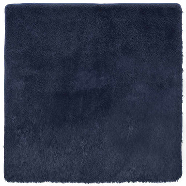 Hoogpolig vloerkleed NAVARRA 240x240 cm polyester marineblauw