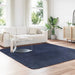 Hoogpolig vloerkleed NAVARRA 240x240 cm polyester marineblauw