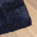 Hoogpolig vloerkleed NAVARRA 240x240 cm polyester marineblauw