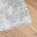 Hoogpolig vloerkleed NAVARRA 240x240 cm polyester zilvergrijs