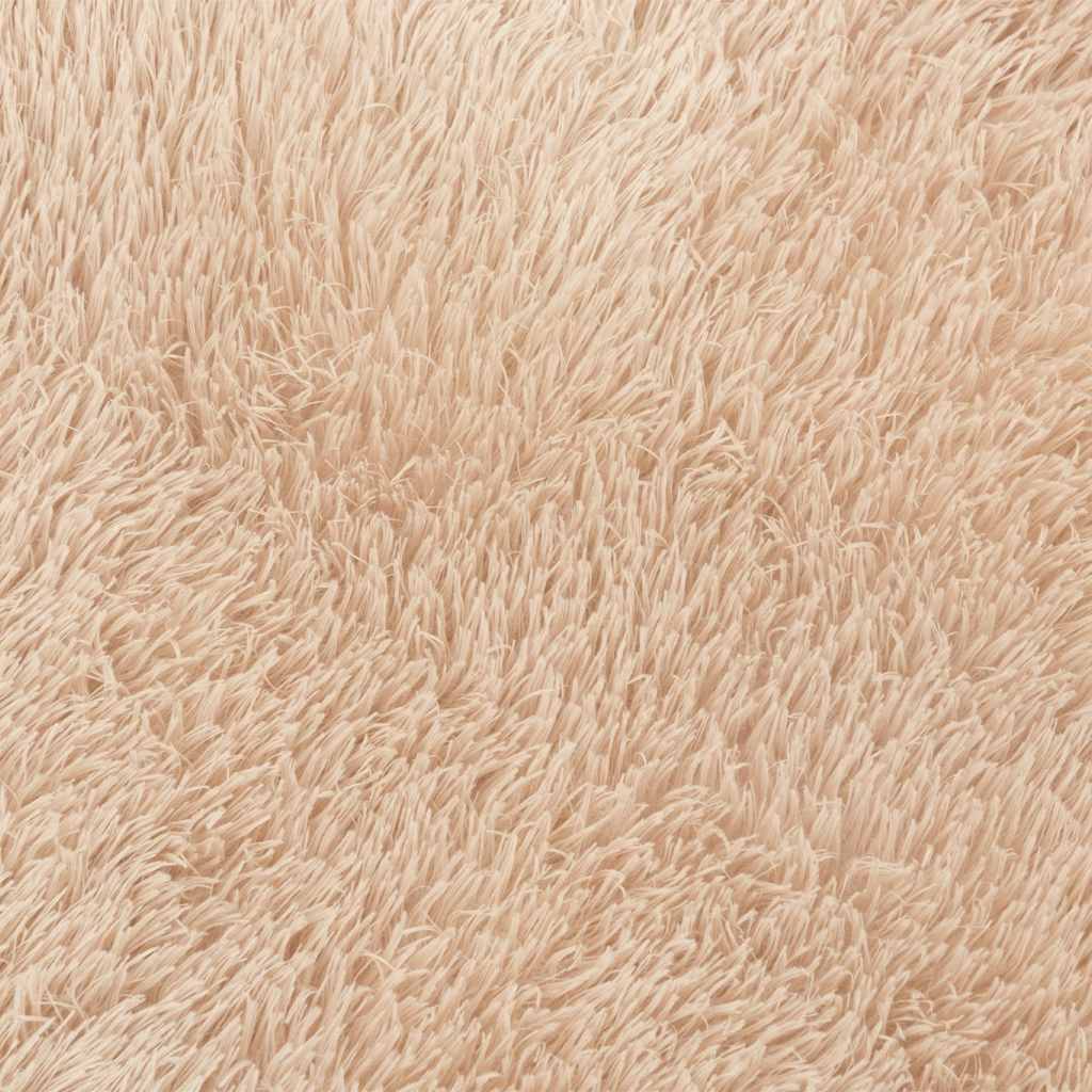 Hoogpolig vloerkleed NAVARRA 100x100 cm polyester beige