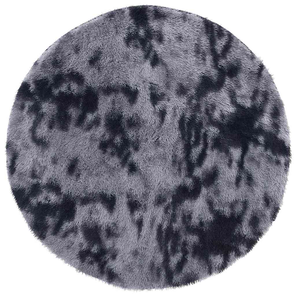 Hoogpolig vloerkleed NAVARRA 100x100 cm polyester donkergrijs