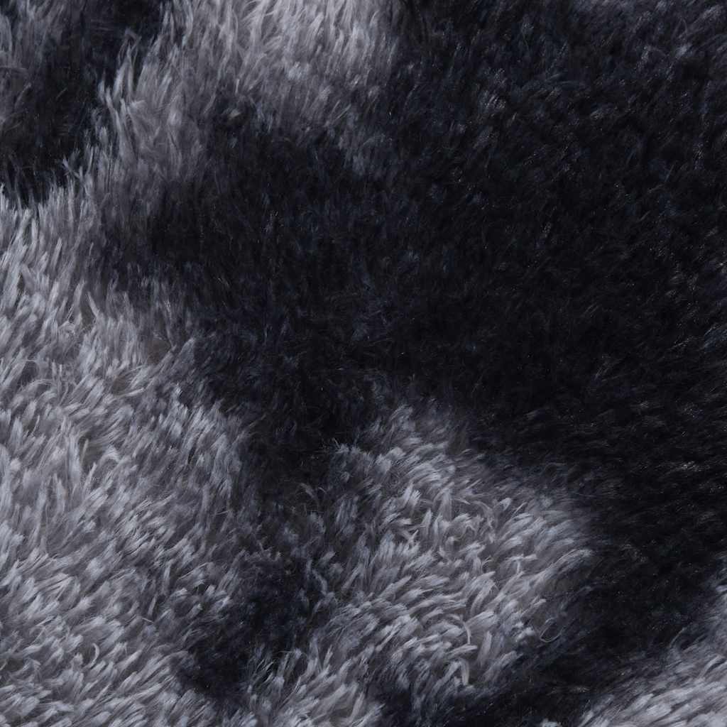 Hoogpolig vloerkleed NAVARRA 100x100 cm polyester donkergrijs