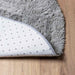 Hoogpolig vloerkleed NAVARRA 100x100 cm polyester lichtgrijs