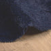 Hoogpolig vloerkleed NAVARRA 100x100 cm polyester marineblauw