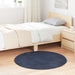Hoogpolig vloerkleed NAVARRA 100x100 cm polyester marineblauw