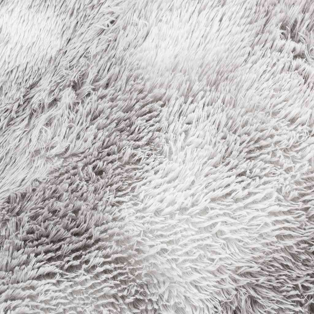 Hoogpolig vloerkleed NAVARRA 100x100 cm polyester zilvergrijs