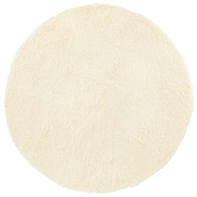 Hoogpolig vloerkleed NAVARRA 120x120 cm polyester crèmekleurig