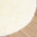Hoogpolig vloerkleed NAVARRA 120x120 cm polyester crèmekleurig