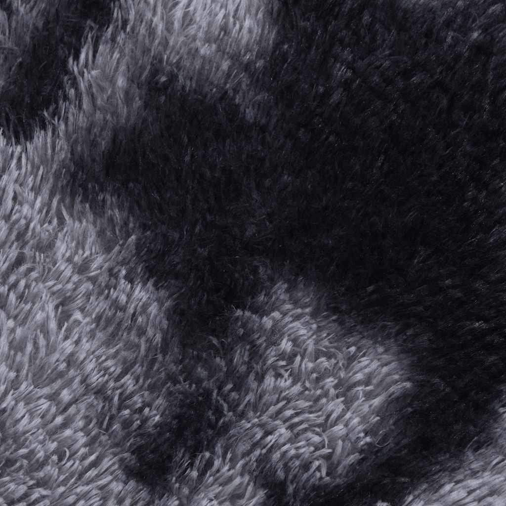 Hoogpolig vloerkleed NAVARRA 120x120 cm polyester donkergrijs