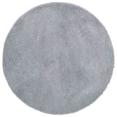 Hoogpolig vloerkleed NAVARRA 120x120 cm polyester lichtgrijs