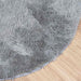 Hoogpolig vloerkleed NAVARRA 120x120 cm polyester lichtgrijs