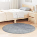 Hoogpolig vloerkleed NAVARRA 120x120 cm polyester lichtgrijs