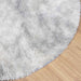 Hoogpolig vloerkleed NAVARRA 120x120 cm polyester zilvergrijs