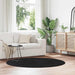 Hoogpolig vloerkleed NAVARRA 160x160 cm polyester zwart