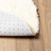Hoogpolig vloerkleed NAVARRA 160x160 cm polyester crèmekleurig
