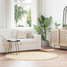 Hoogpolig vloerkleed NAVARRA 160x160 cm polyester crèmekleurig