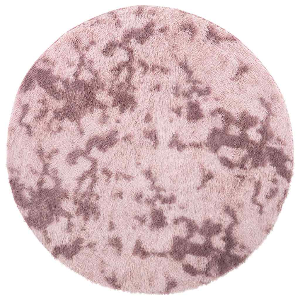 Hoogpolig vloerkleed NAVARRA 160x160 cm polyester stoffig roze
