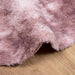 Hoogpolig vloerkleed NAVARRA 160x160 cm polyester stoffig roze