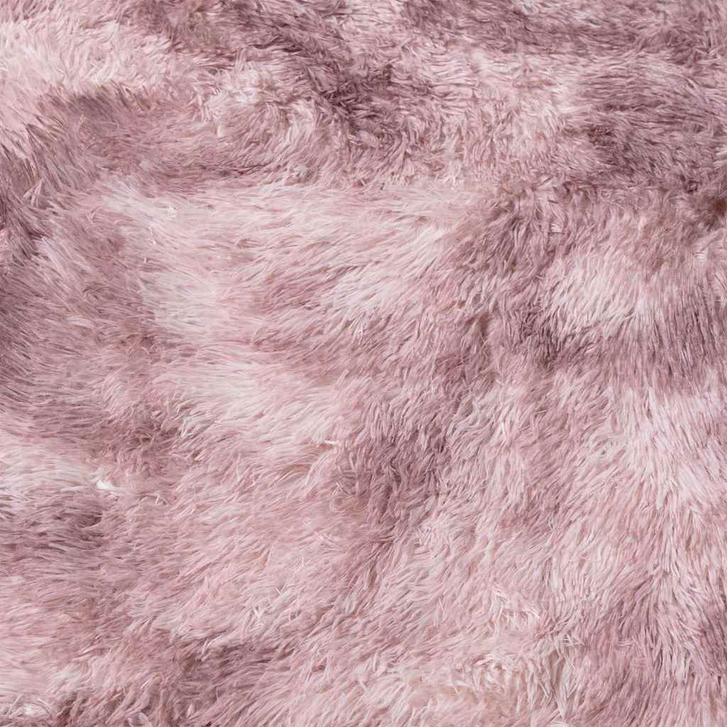Hoogpolig vloerkleed NAVARRA 160x160 cm polyester stoffig roze