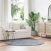 Hoogpolig vloerkleed NAVARRA 160x160 cm polyester lichtgrijs