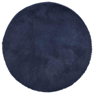 Hoogpolig vloerkleed NAVARRA 160x160 cm polyester marineblauw