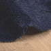 Hoogpolig vloerkleed NAVARRA 160x160 cm polyester marineblauw