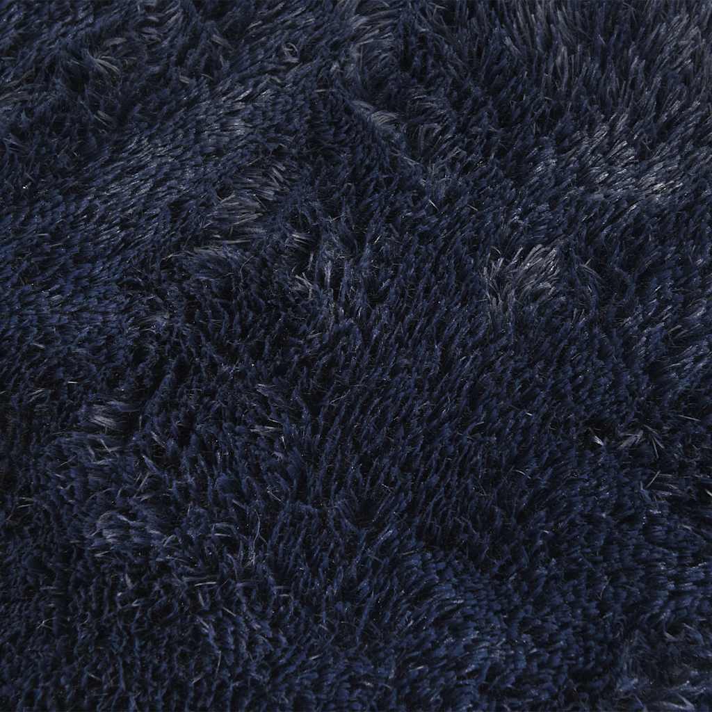Hoogpolig vloerkleed NAVARRA 160x160 cm polyester marineblauw