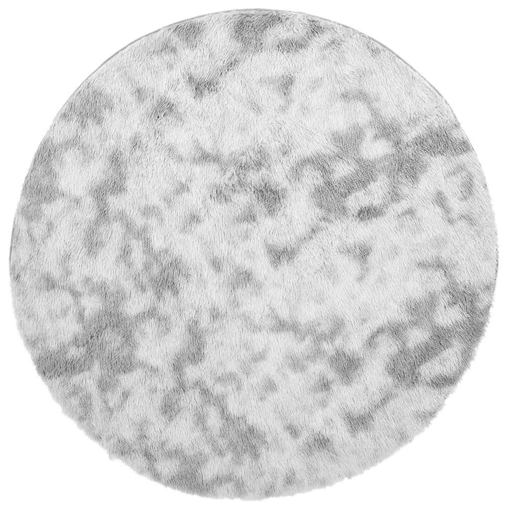 Hoogpolig vloerkleed NAVARRA 160x160 cm polyester zilvergrijs